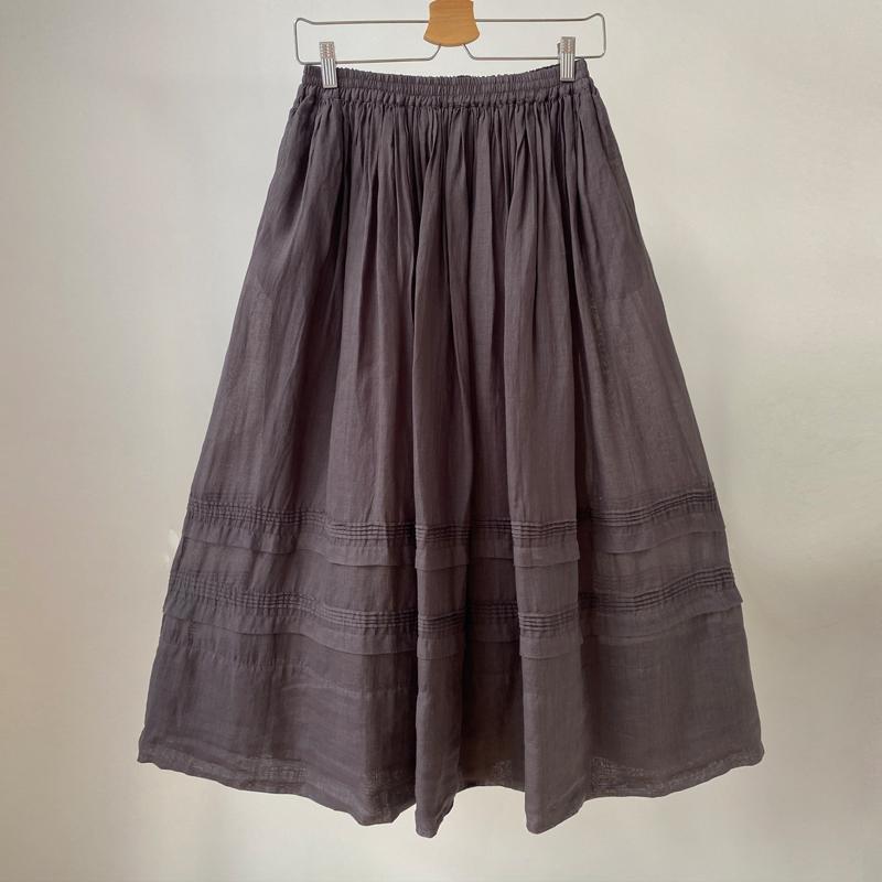 Johnature Vintage Ramie Patchwork Women Skirts Spring Mori Elastic Waist Solid Color Female Skirts