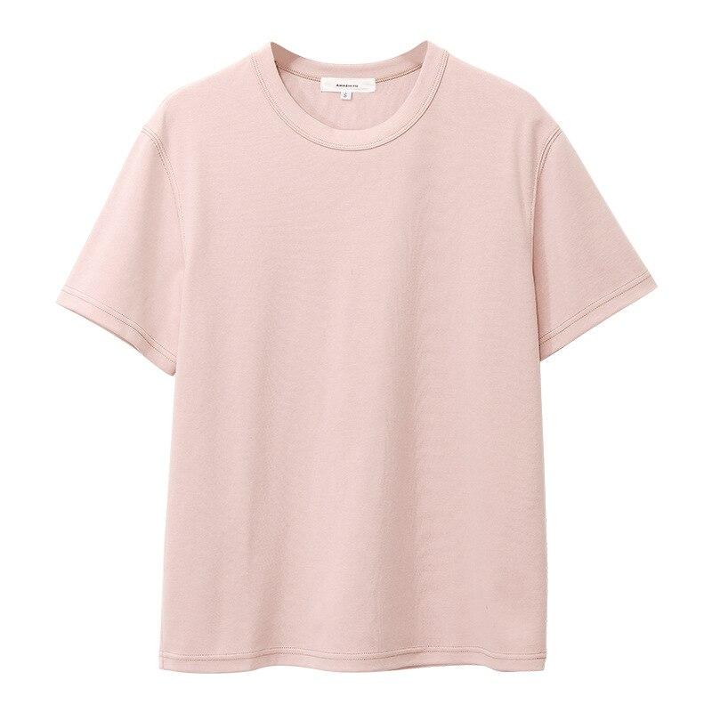 Johnature Simple Cotton TShirts For Women Summer Casual All Match Loose Colors Women Tops