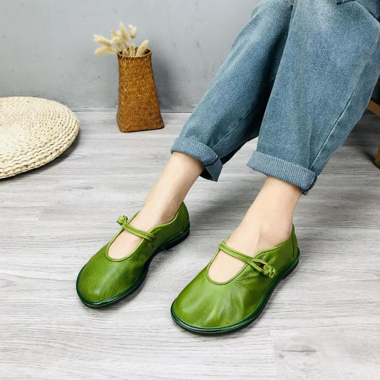 Flats Women Shoes Round Toe Casual Shallow Soft Handmade Concise Ladies Shoes